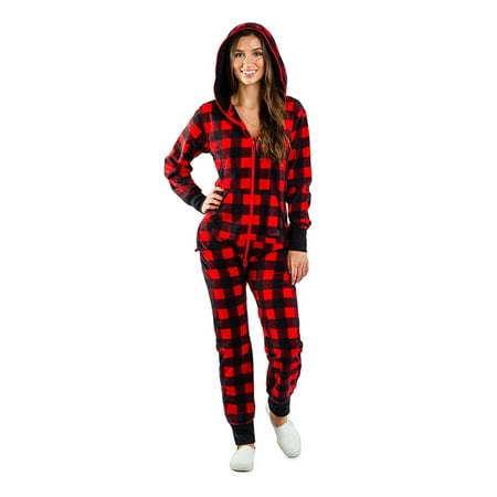 

Women Christmas Deep V Neck Hooded Jumpsuit Pajama Long Sleeve One Piece Bodycon Rompers Overall Sleepwear
