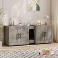 thumbnail image 2 of Mueble 3 en 1 para Caja de Arena – 55 Pulgadas – Estilo Granja – Doble Compartimento – Oculto – Sala y Dormitorio – Madera, 2 of 6