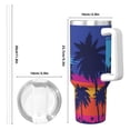 thumbnail image 4 of Pofeuu Beach with Palm Trees Print 40oz Ice Bully With Handle And Straw Stainless Steel Vacuum Insulated Cup And 2 In 1 Straw Lid, 4 of 8
