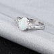 thumbnail image 5 of Fiudx Anillo de Ópalo, Elegante Joya de Piedra de Ópalo Blanco, Elegante Accesorio de Mano, Tallas Ajustables Disponibles En Ee. Uu., Perfecto para Cualquier Ocasión, Regalo Ideal para Amigos y Seres, 5 of 6