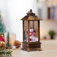 thumbnail image 4 of Linterna navideña iluminada con forma de globo de nieve, estatuilla de escritorio, adorno navideño decorativo para escritorio de Navidad, decoración Muñeco de nieve, 4 of 8