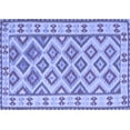 thumbnail image 1 of Ahgly Company Machine Washable Indoor Rectangle Southwestern Blue Country Area Rugs, 8' x 12', 1 of 4