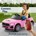thumbnail image 5 of Best Choice Products Kids 12V Electric Ride-On Car Officially Licensed Ford Mustang w/ Remote, LED Lights - Pink, 5 of 10