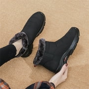 drppepioner Winter Plus Velvet Snow Boots Women's Short Boots Warm and Thick Waterproof Women's Shoes