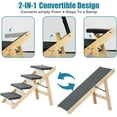 thumbnail image 4 of Wooden Dog Stairs/Steps - Foldable 4 Levels Pet Stairs & Ramp Perfect for Beds and Cars - Portable Dog/Cat Ladder Up to 110 Pounds, 4 of 8