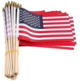 thumbnail image 2 of Hand Held American Flags Wooden Stick Us National Day 5x8 Inch, 2 of 4