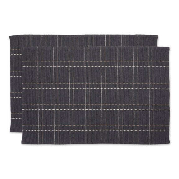 Mineral Variegated Plaid Recycled Yarn Rug (Set of 2)