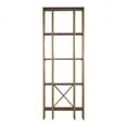 thumbnail image 2 of Uttermost Karishma 4-Shelf MDF and Metal Bookcase in Antique Gold/Dark Walnut, 2 of 9