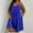 Blue, variant on HOMBOM Watermelon Red Dresses for Women Slip Spring Midi Plus Size Summer Solid Crew Neck Dresses with Pockets