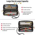 thumbnail image 3 of Wallet for Women Clutch RFID Blocking Leather Wristlet Purse Large Capacity Credit Card Holder with Grip Hand Strap, 3 of 7