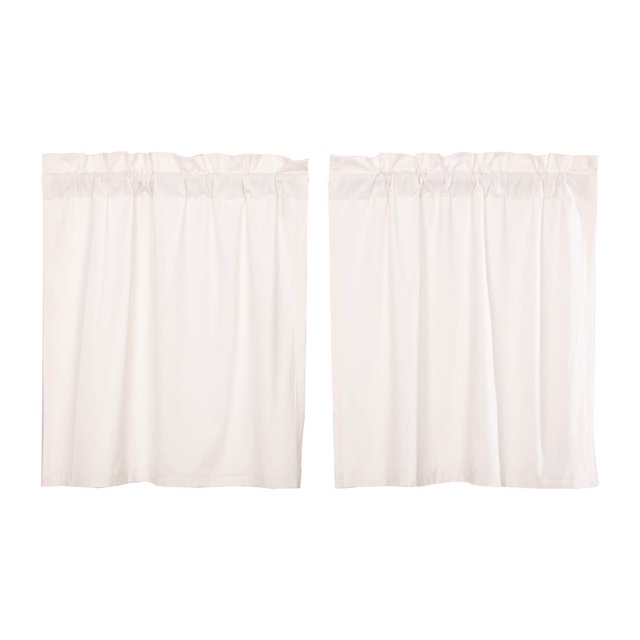 VHC Brands Rideaux en Lin et Lin Simple Life 36x36 Po, Antique (2 Panneaux)