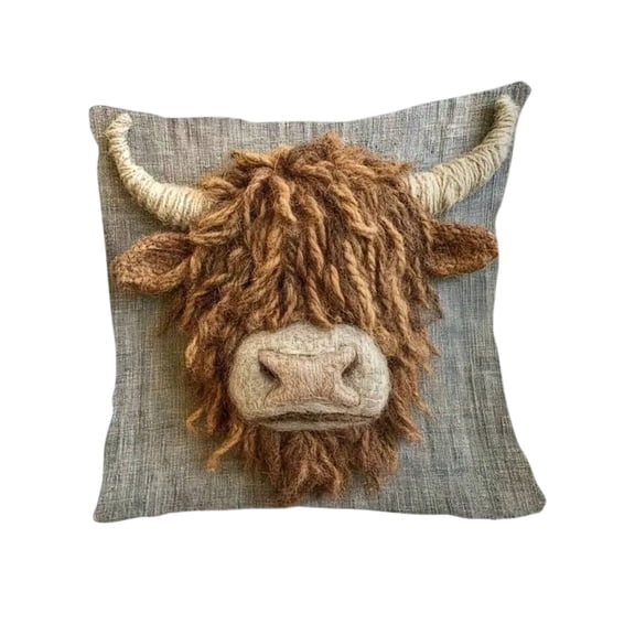 Decorative Throw Pillow Cover With Cute Embroidery, Short Lint Material And Soft Texture For Sofa, Bedroom And Living Room, 17.71X17.71X0.4In 0.17Lb