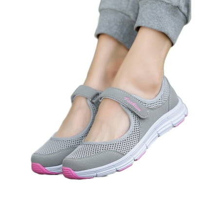 

2024 Wide Width Mary Jane Shoes Women s Casual Walking Runing Sneakers Flat Shoes Outdoor Walking Women s Velcro Casual Single Shoes