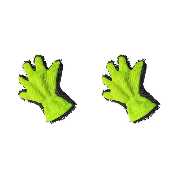 Scienceny 5-Finger Car Wash Mitts Cleaning Glove Motorbike Chenille Fingers Brush Care Handheld Multifunctional Five Towels Detailing Como se muestra 2piezas Scienceny CBP441549