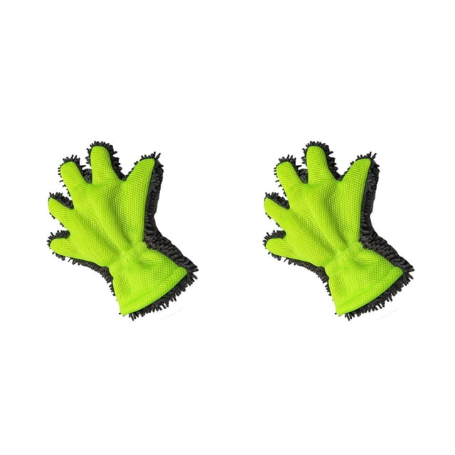 Scienceny 5-Finger Car Wash Mitts Cleaning Glove Motorbike Chenille Fingers Brush Care Handheld Multifunctional Five Towels Detailing Como se muestra 2piezas Scienceny CBP441549