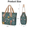 thumbnail image 3 of Tote Bag for Women - Paw Prints and Bones Shoulder Bag - Large Utility Work Duffle Bag with Zipper Handbag for Travel, Work, Sprots, 3 of 5