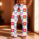 thumbnail image 2 of Ceisia Mens Pajamas Pants Valentine's Day Couple Unisex Hearts Print Plaid Lounge With Pockets Sleep Bottoms White XXL Gift, 2 of 9