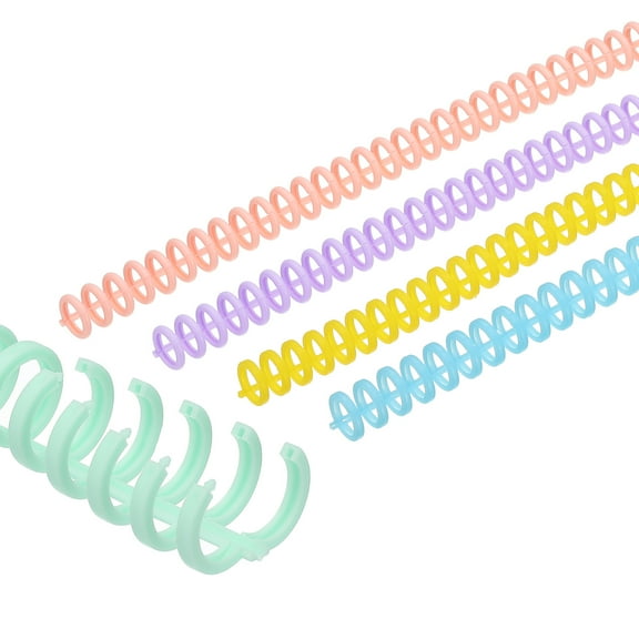 Uxcell 12mm(1/2") Plastic Spiral Binding Coils, 50 Pcs Set Binding Spirals 85 Sheet Capacity 3:1 Pitch Binding Spirals for Binding Paper Sheets, Multicolor