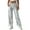 White, variant on Pxiakgy Womens Shiny Metallic High Waist Stretchy Jogger Pants Holographic Hip Hop Club Wear Streetwear Metallic Shiny Trousers Elastic Waistband Loose Casual Long Trousers Plain Look Silver M