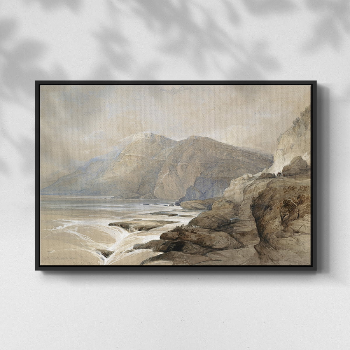 Vintage Landscape-MXV By Wexford Home Framed in Black Wood Gallery Wrapped Canvas 25 in. x 37 in.