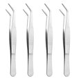 thumbnail image 1 of 4Pcs 4cm Stainless Steel Anti-static Tweezer Tine Tweezer for Electronics Repair Jewelry Making Laboratory Work(Silver), 1 of 7