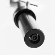 CAP Barbell Solid Steel 47 in. Olympic EZ Curl Bar with Collars, 200lb Capacity, Black