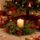 thumbnail image 1 of Adornos navideños, coronas de candelabros navideños con flores artificiales, centros de mesa para el hogar, comedores, bodas y fiestas. Anillos de plástico para velas., 1 of 6