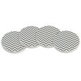 thumbnail image 2 of CARIBOU Round Ceramic Stone Coaster for Drinks Set of 4pcs, Gray Mini Chevron, 2 of 6