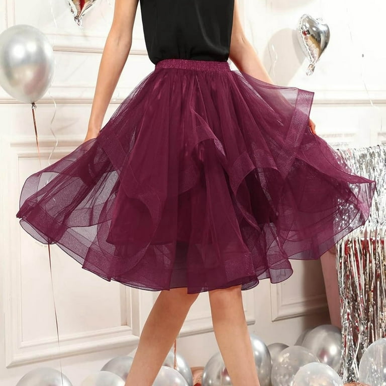 Ruffle Skirt Tulle Maxi Skirt 80 Tulle 80s Plus Size Skirts Plus