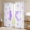thumbnail image 2 of Castle Fairy Teens Boys Girls Bowknot Personalized Initial K Black Out Curtains,Purple Geometric Stripes Curtains Pack Of 2 (42X63 Each),Dreamy Princess Bedroom Curtains,Microfiber Bedroom Decor, 2 of 6