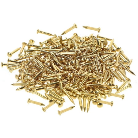 

100pcs Copper Nails Round Furniture Nails Small Nails Pictures Frame Hanging Nails
