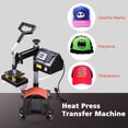 thumbnail image 5 of Yescom 5 1/2" x 3" Desktop Cap Heat Press Machine w/ Mounting Clamp Baseball Hat Digital Transfer Sublimation 110V 150W, 5 of 10