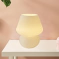 thumbnail image 4 of TISHITA Veilleuse en Verre LED Lampe de Chevet Champignon Lampe d'Éclairage de Table Rechargeable USB Givrée, 4 of 8