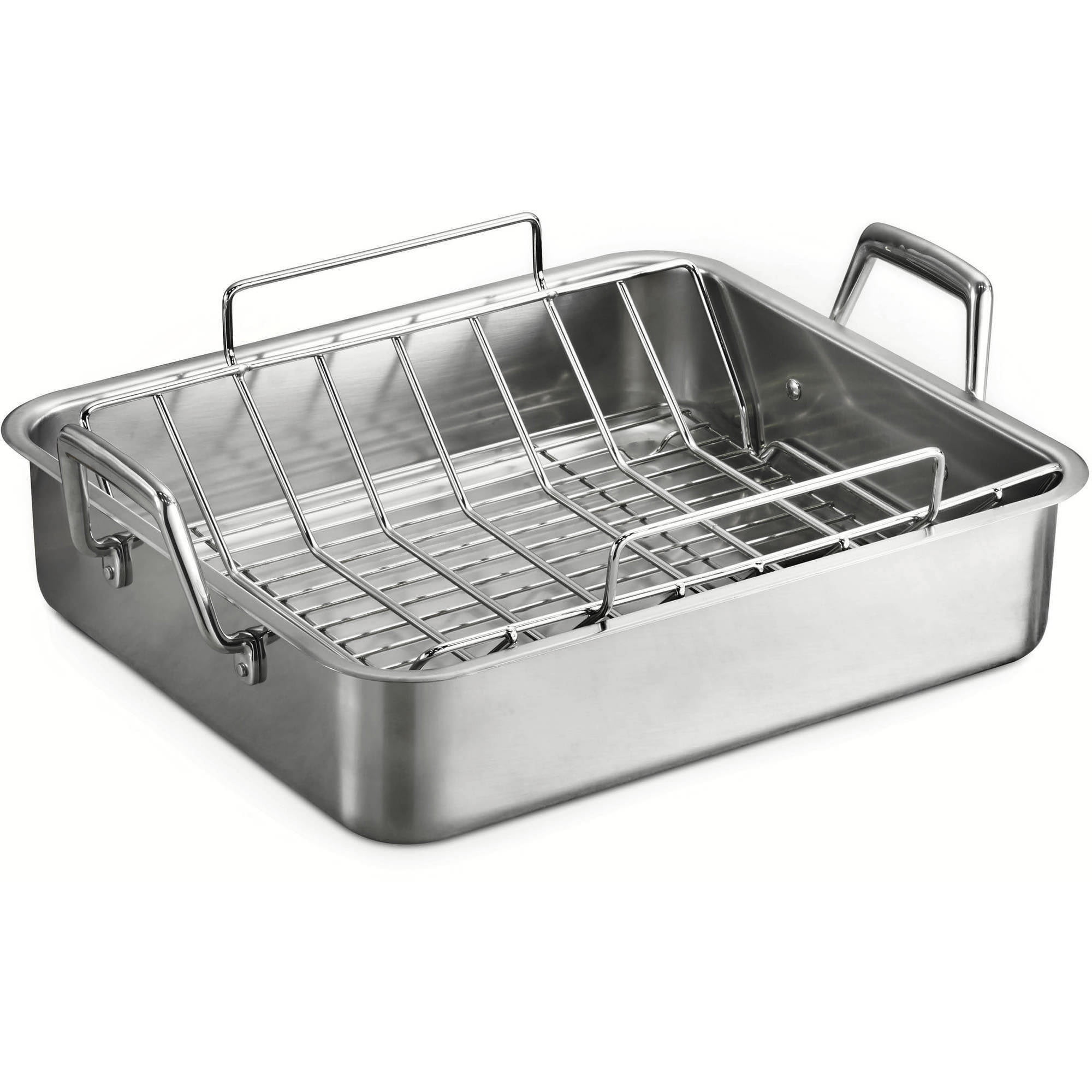 7117-16PS Chef's Classic-16 Stainless Steel Turkey Roaster Pan w Removable  Rack — Beach Camera