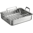 thumbnail image 2 of Cuisinart MCP117-16BR MultiClad Pro Stainless 16-In. Rectangular Roasting Pan with Rack, 2 of 3