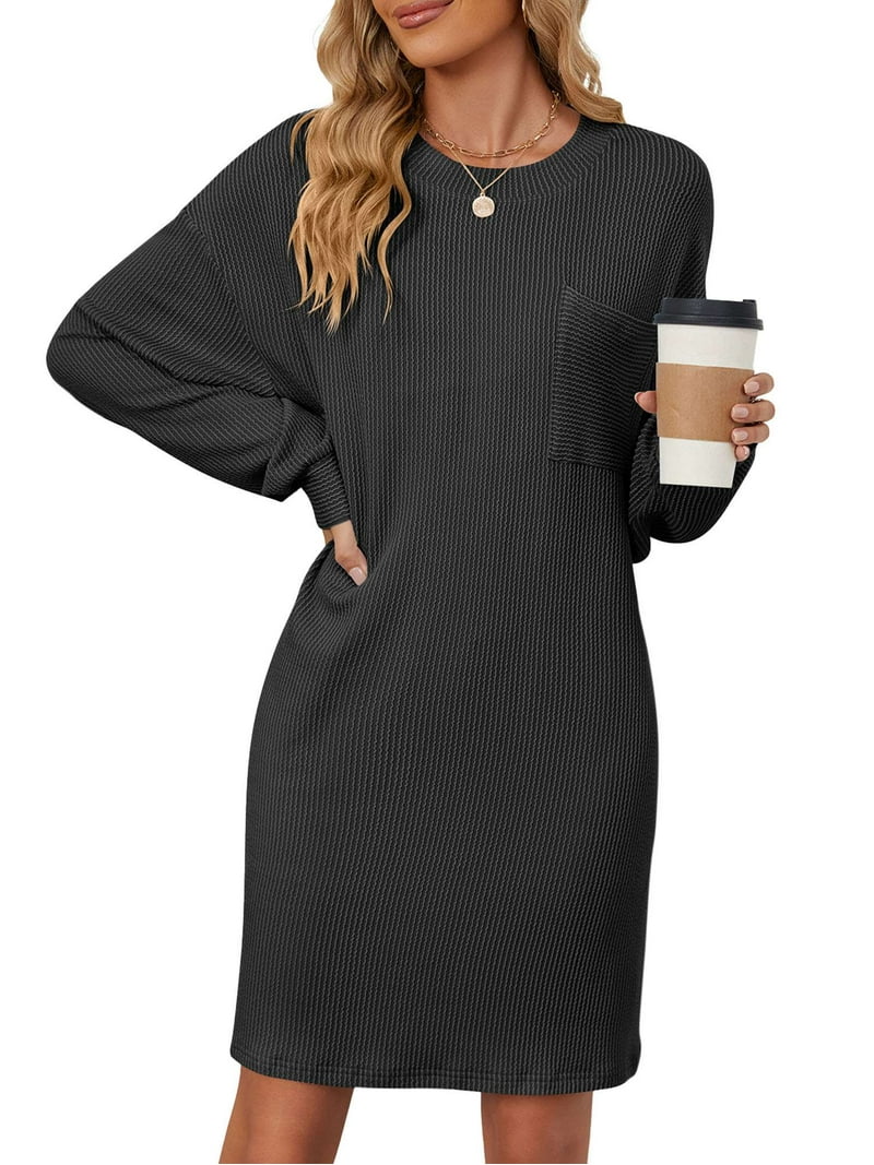 fitted lace wedding dress Back In Time Long Sleeve Mini Dress Black