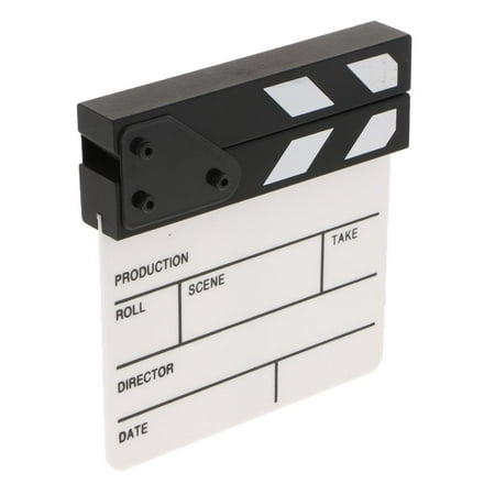 Image of Acrylic 16..2cm/6.5x6inch Director Clapboard Cut Action Scene Clapper Board Slate Black and white Clap Board TV