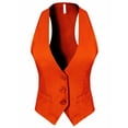thumbnail image 3 of MixMatchy Women's Economy Dressy 3 Button Versatile Racerback Tuxedo Suit Vest Waistcoat, 3 of 5