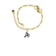 thumbnail image 2 of Delight Jewelry Silvertone Horse Head Gold-tone Paw Infinity Link Chain Bracelet, 6"+2" Extender, 2 of 3