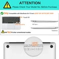 thumbnail image 2 of PINHEN 2 Pack Keyboard Cover Compatible with MacBook Air 13 inch 2022 2021 2020 Release A2337 M1 A2179 Retina Display with Touch ID Backlit Magic Keyboard, Waterproof Protective Silicone Skin, 2 of 7