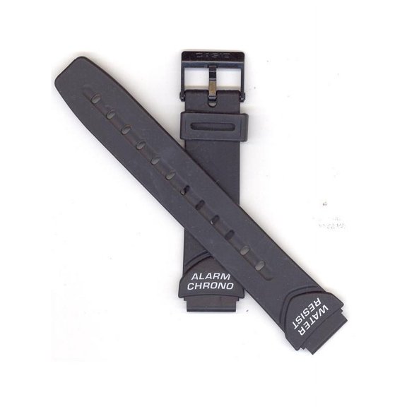 Casio Watchband 16mm Black Resin part # 70627657