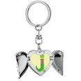 thumbnail image 1 of Porte-clés Motif Mignon Cœur Aile d'Ange Orange, 1 of 3