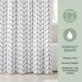 thumbnail image 2 of REGALWOVEN V-Stripe Shower Curtain Sets, Waterproof Fabric Bath Curtain with 12 Hooks, Washable Minimalist Modern Hotel-Style White 71"W x 71"L, 2 of 3