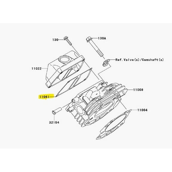 Kawasaki Case Rocker Cover Gasket 11061-1325 11061-7041