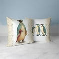 thumbnail image 3 of Floral Penguinscape Indoor/Outdoor Pillow in Blue 26 x 26, 3 of 6