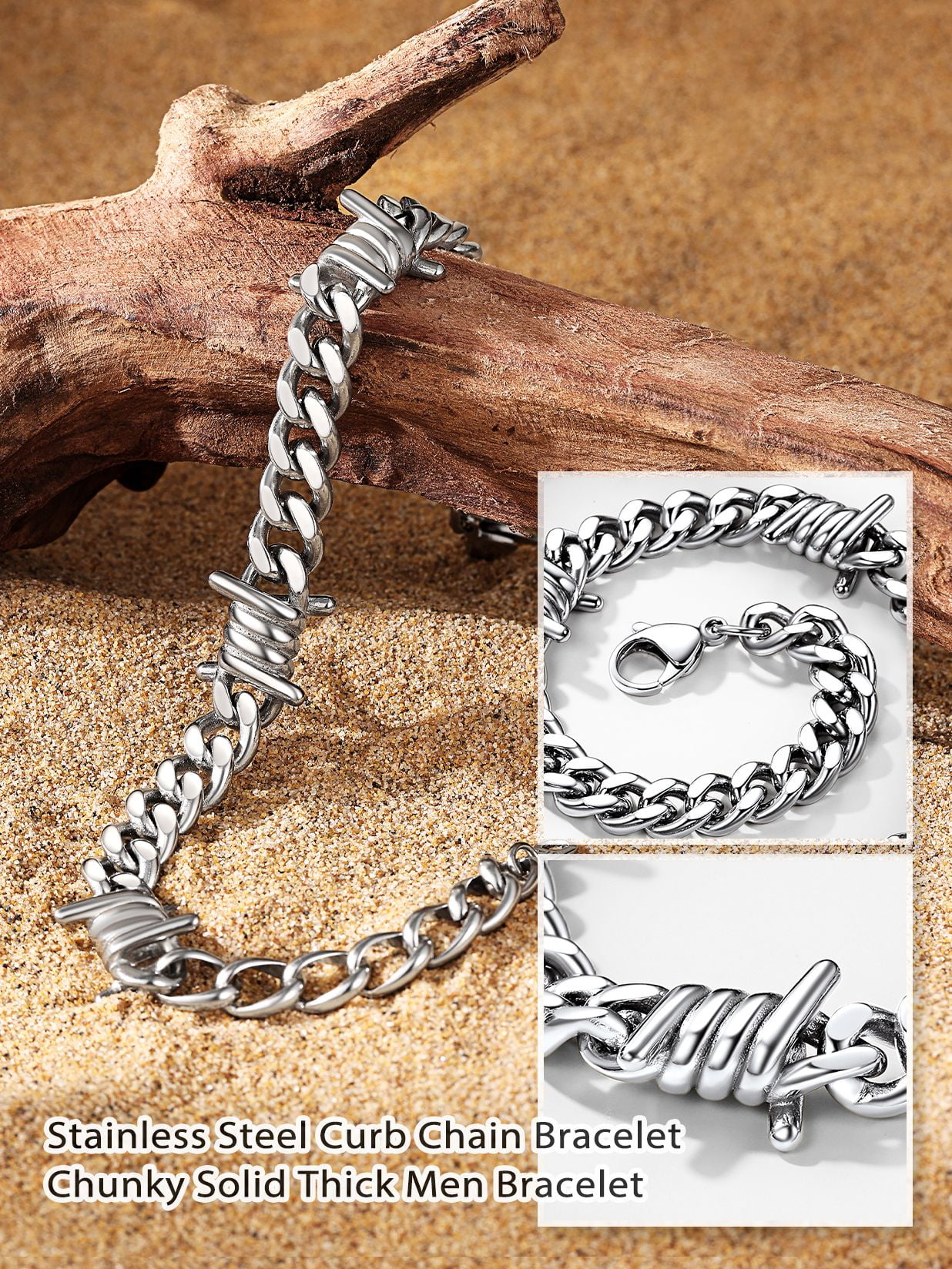 驚きの安さ Thorns 9mm Bestyle Bracelet Steel Stainless Women Man for Watch