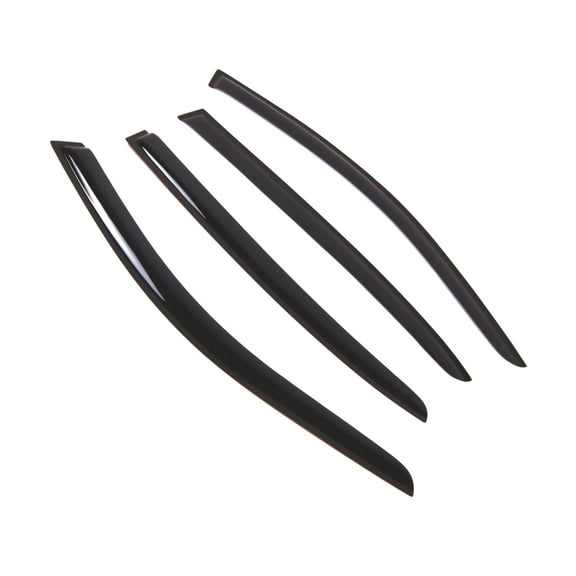 Tuningpros WD2-779 Outside Mount Window Visor Deflector Rain Guard Dark Smoke 4 Pcs Set For 2002-2008 BMW 745Li 750Li 760Li