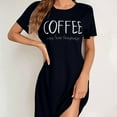 thumbnail image 4 of Sakmal Lightweight Womens Moomoo Nightgowns Valentines Short Sleeve Love Night dress Letter Print Short Womens Nightgown L, 4 of 5