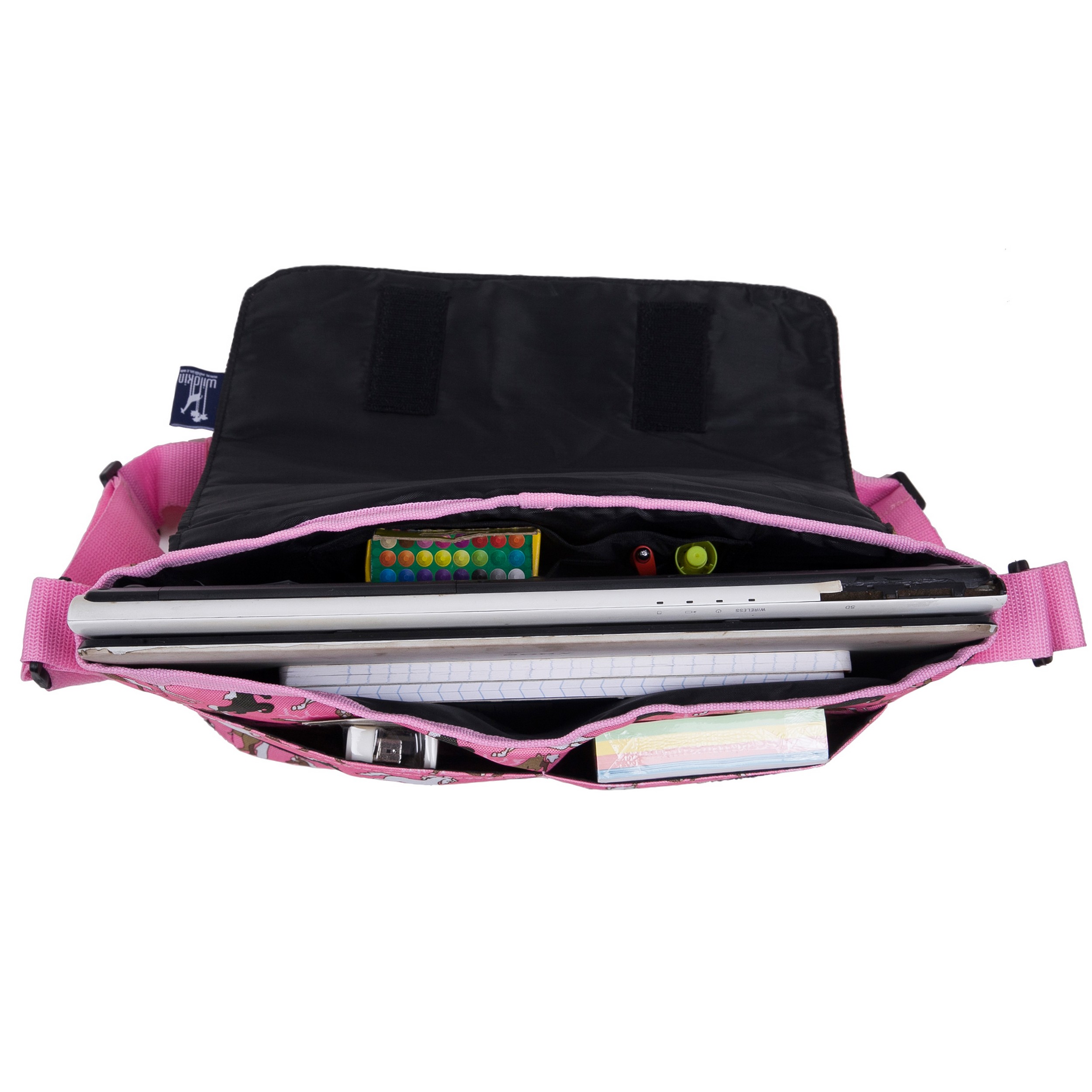 Wildkin Kids Messenger Bag, Perfect for School or Travel, 13 Inch (Horses in Pink) - image 3 of 7