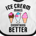 thumbnail image 4 of Inktastic Ice Cream Makes Everything Better Boys or Girls Baby Bib, 4 of 4